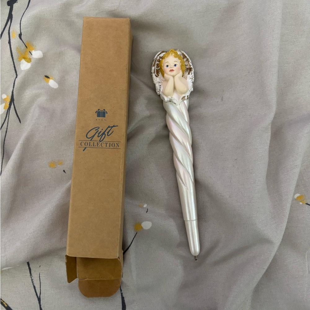 Vintage Avon Angel Heavenly Cherub 1997 Pen With Box